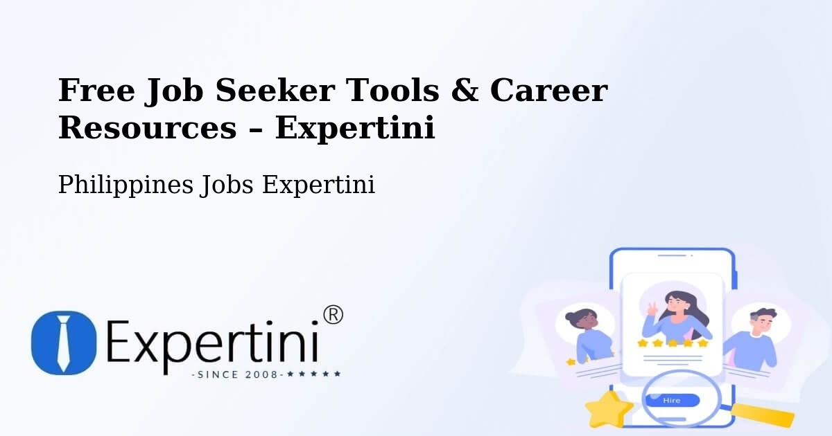 Free Job Seeker Tools & Career Resources – Mapalacsiao - Mapalacsiao, Philippines Jobs Expertini