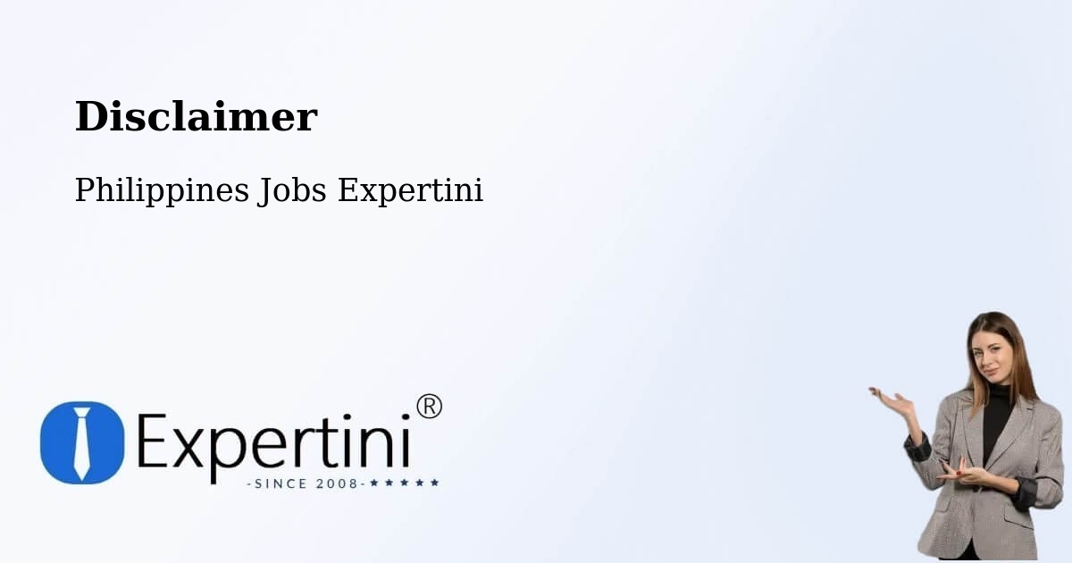 Disclaimer – Mapalacsiao - Philippines Jobs Expertini